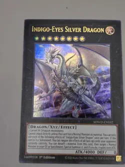 Indigo-Eyes Silver Dragon - SDWD-EN032 Ultra Rare 1st Ed NM Yugioh - Image 2