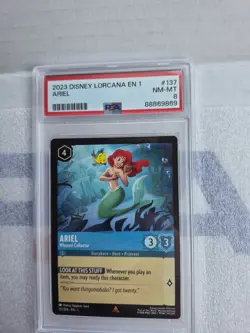 2023 DISNEY LORCANA EN 1-THE FIRST CHAPTER FOIL ARIEL WHOSEIT COLLECTOR PSA 8 - Image 1