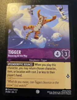 Tigger - Bouncing All The Way 37/204 Common Winterspell Disney Lorcana TCG - Image 1