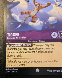 Tigger - Bouncing All The Way 37/204 Common Winterspell Disney Lorcana TCG - Image 4