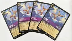 Disney Lorcana Tigger Bouncing All The Way 37/204 X4 Winterspell Playset - Image 1