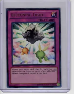 Played Yugioh TCG LCYW-EN293 Beckoning Light Ultra Rare 1st Edition - Image 1