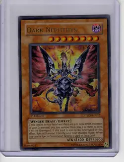 Played Yugioh TCG PTDN-EN082 Dark Nephthys Ultra Rare 1st Edition - Image 1