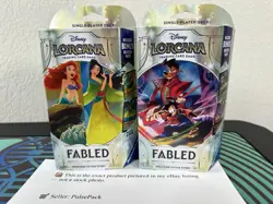 Set of 2 Disney Lorcana Fabled Starter Decks w/ Bonus Booster Packs New Sealed - Image 1