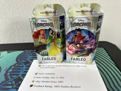Set of 2 Disney Lorcana Fabled Starter Decks w/ Bonus Booster Packs New Sealed - Image 2