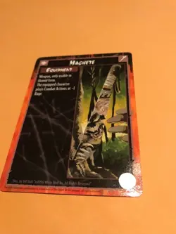 MACHETTE : RAGE WAR OF AMAZON CCG card, White Wolf WereWolf TCG, Equipment item - Image 2