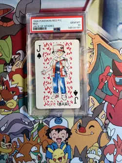 Pokemon Red Jack of Spades Red Playing Cards Japanese PSA 10 Gem Mint - Image 2