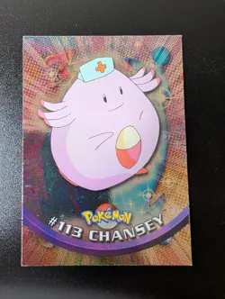 Holo Chansey #113 Topps Trading Cards Series 2 Pokemon Moderately Played - Image 1