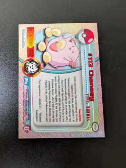 Holo Chansey #113 Topps Trading Cards Series 2 Pokemon Moderately Played - Image 2