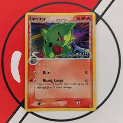 LARVITAR 73/113 EX Delta Species Reverse Holo STAMPED Pokemon Card Near Mint NM - Image 1