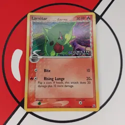 LARVITAR 73/113 EX Delta Species Reverse Holo STAMPED Pokemon Card Near Mint NM - Image 2