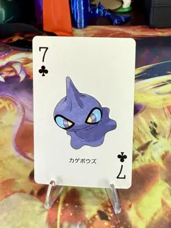 2003 Pokemon Sapphire Shuppet Poker Playing Card 7 Of Clubs Kyogre Deck - Image 1