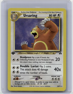 Pokemon TCG Neo Discovery Ursaring 1st Edition 34/75 - Image 1