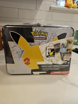 Pokemon TCG Celebrations Collector Chest Lunchbox Tin Sealed - Image 1