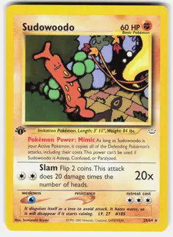 Pokemon tcg Neo Revelation Sudowoodo Near Mint or Better - Image 1