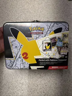 Pokemon 25th Anniversary Celebrations Treasure Chest Lunchbox Tin Sword & Shield - Image 1