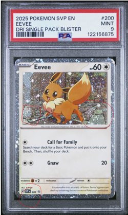 PSA 9 Eevee #200 Cosmos Holo Promo Destined Rivals 3 Swirls Pokemon - Image 2