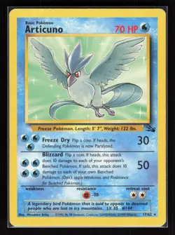 Articuno (17) Unlimited Rare Pokemon Fossil 17/62 HP - Image 1