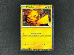 Pikachu 30th Anniversary Stamped Promo 051 Pokemon Day 2026 3 SWIRLS 🌀 Swirl #1 - Image 1