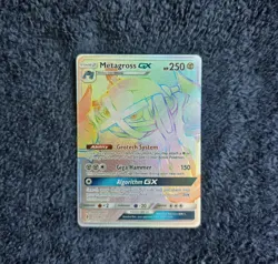 Metagross GX (Secret) 157/145 Holo Secret Rare Guardians Rising Pokemon - Image 1