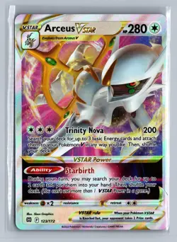 Arceus VSTAR 123/172 Holo VSTAR Rare Brilliant Stars Pokemon NM/M - Image 1