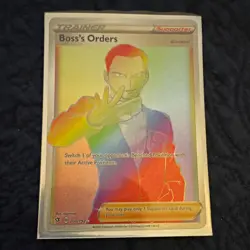 Boss's Orders Giovanni Secret Rare Full Art Holo 200/192 EN 2020 fresh pull - Image 1