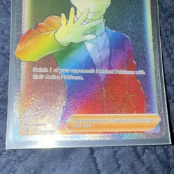 Boss's Orders Giovanni Secret Rare Full Art Holo 200/192 EN 2020 fresh pull - Image 2