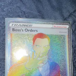 Boss's Orders Giovanni Secret Rare Full Art Holo 200/192 EN 2020 fresh pull - Image 3