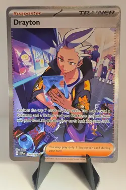 Pokemon TCG Drayton 244/191 Sv08 Surging Sparks Holo Full Art Ultra Rare - Image 1