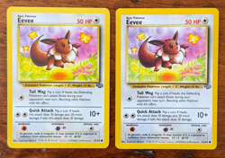 (Lot of 2) 1999 Pokemon Eevee 51/64 Jungle Regular Vintage TCG - LP - Image 1