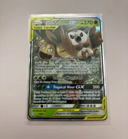 Pokemon TCG Rowlet & Alolan Exeggutor GX 1/236 Cosmic Eclipse TAG TEAM Holo UR - Image 1