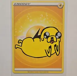 Lightning Energy Pokemon Card — Jake the Dog Custom Art | English 2022 SWSH - Image 1