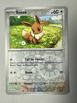 Pokemon TCG * SV Stellar Crown * 113/142 Eevee * REVERSE HOLO Common * FRESH PK - Image 1