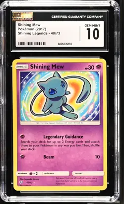 Shining Mew - Shining Legends 40/73 - CGC 10 Holo Rare Sun & Moon 2017 Pokemon - Image 1