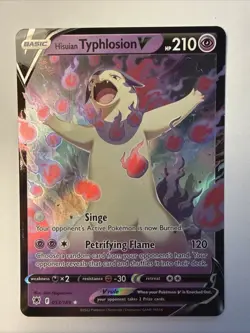 Hisuian Typhlosion V 53/189 Full Art 2022 Pokemon Astral Radiance Holo Rare Card - Image 1