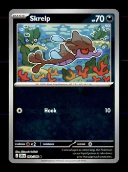 Skrelp 058/086 Common Chaos Rising Pokemon Reverse Holo Near Mint - Image 1