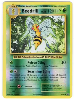 2016 Pokemon: Beedrill reverse holo 71/108 XY: evolutions LP - Image 1