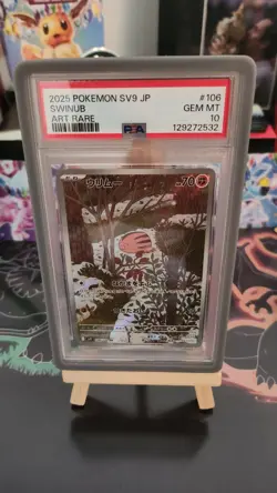 Pokemon PSA 10 Swinub 106/100 Sv9 Battle Partners Art Rare Holo Japanese 2025 - Image 1