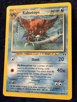 Kabutops 25/75 Neo Discovery Regular Pokemon Tcg VLP - Image 1