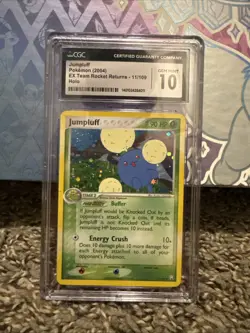 CGC 10 GEM MINT Jumpluff EX Team Rocket Returns 11/109 Holo Pokemon Card psa - Image 1