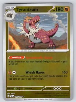 Tyrantrum 045/088 Rare Perfect Order Reverse Holo Lightly Played - Image 1