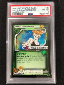 DBZ 2001 Trunks Guardian Drill 125 Foil PSA 8 - Image 1