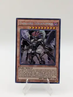 YUGIOH DARKLORD TEZCATLIPOCA DESO-EN031 SECRET 1ST ED LP - Image 1