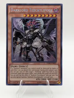 YUGIOH DARKLORD TEZCATLIPOCA DESO-EN031 SECRET 1ST ED LP - Image 2