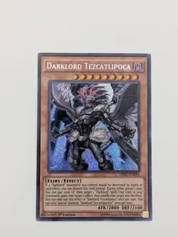 YUGIOH DARKLORD TEZCATLIPOCA DESO-EN031 SECRET 1ST ED LP - Image 4