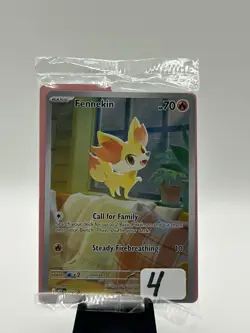 POKEMON TCG CHAOS RISING FENNEKIN 080 BLACK STAR PROMO SEALED - Image 1