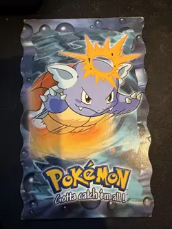 1999 TOPPS POKEMON THE MOVIE WARTORTLE #08 DIE-CUT #8 of 12 BLUE LABEL LP - Image 1