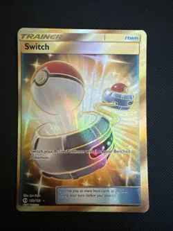 Pokemon Card - Switch (Secret) SM Base Set 160/149 Holo Secret Rare - Image 1