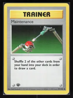 Maintenance 1st Edition Uncommon Pokemon Base Set (Shadowless) 083/102 MP - Image 1