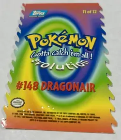 Pokemon Topps Evolution Dragonair #11 of 12 Die Cut Card Vintage 1999 Blue Label - Image 4